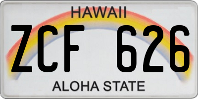 HI license plate ZCF626