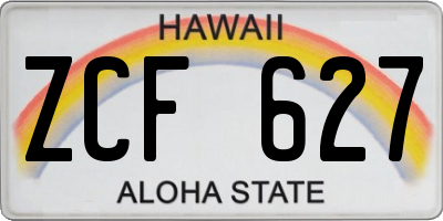 HI license plate ZCF627