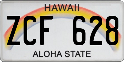 HI license plate ZCF628