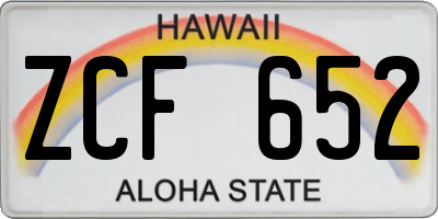 HI license plate ZCF652
