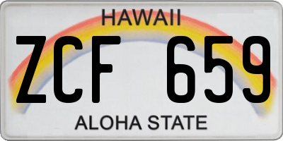 HI license plate ZCF659