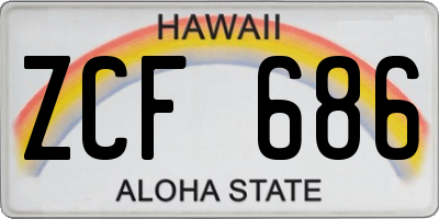 HI license plate ZCF686