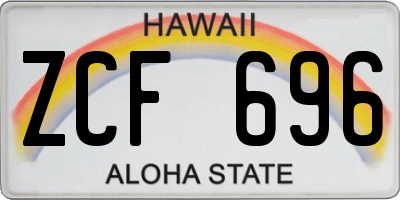 HI license plate ZCF696
