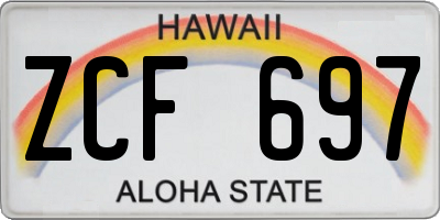 HI license plate ZCF697