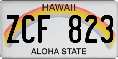 HI license plate ZCF823