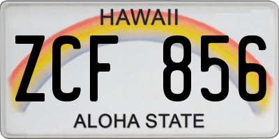 HI license plate ZCF856
