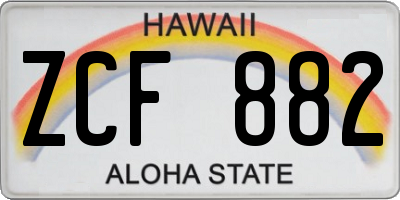 HI license plate ZCF882