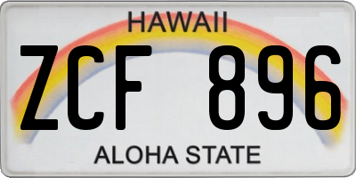 HI license plate ZCF896