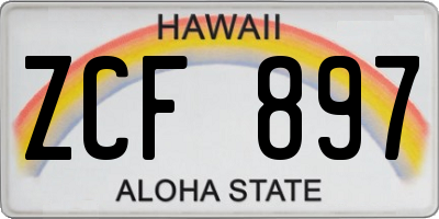 HI license plate ZCF897
