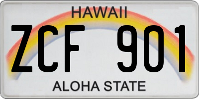 HI license plate ZCF901