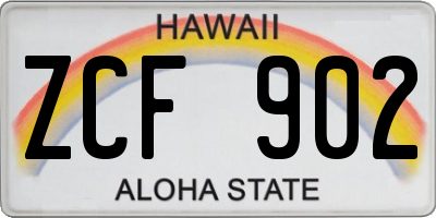HI license plate ZCF902