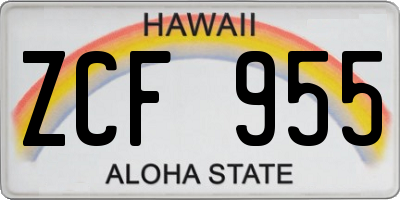 HI license plate ZCF955