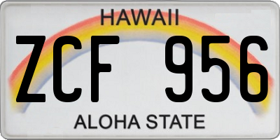 HI license plate ZCF956