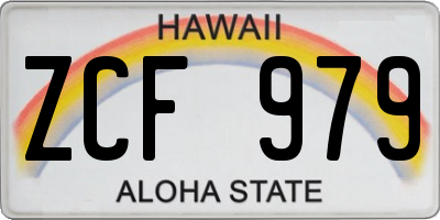 HI license plate ZCF979