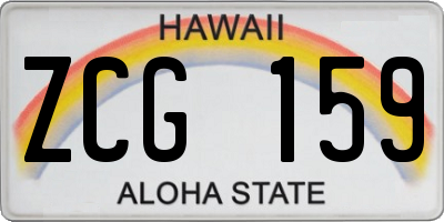 HI license plate ZCG159