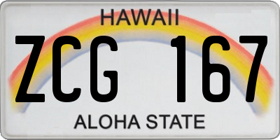 HI license plate ZCG167