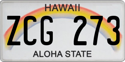 HI license plate ZCG273