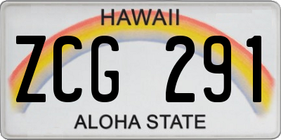 HI license plate ZCG291