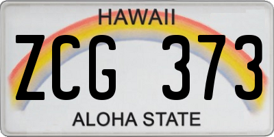 HI license plate ZCG373