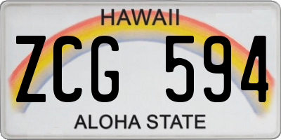 HI license plate ZCG594