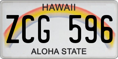 HI license plate ZCG596