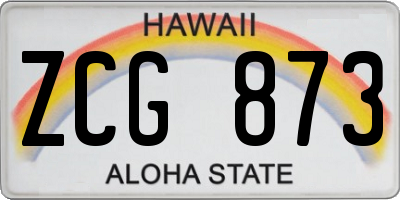 HI license plate ZCG873