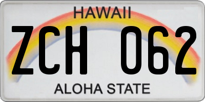 HI license plate ZCH062