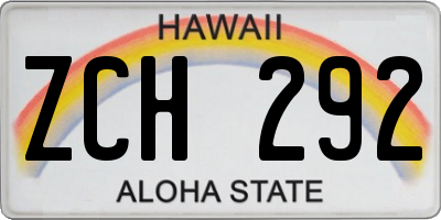 HI license plate ZCH292