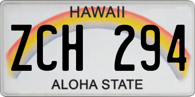 HI license plate ZCH294