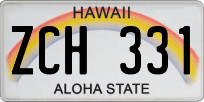 HI license plate ZCH331