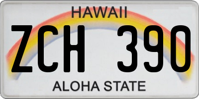 HI license plate ZCH390