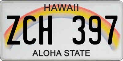 HI license plate ZCH397