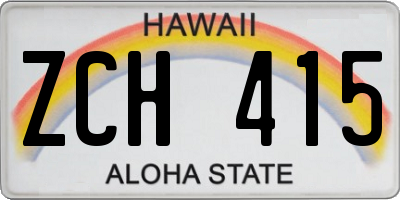 HI license plate ZCH415