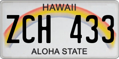 HI license plate ZCH433