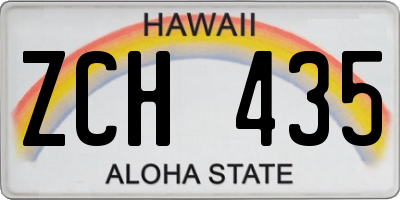 HI license plate ZCH435