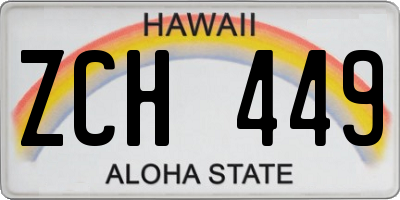 HI license plate ZCH449