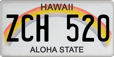 HI license plate ZCH520