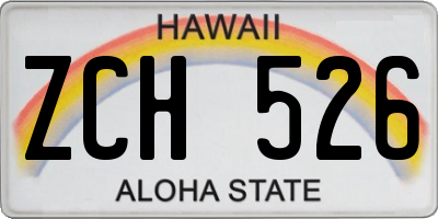 HI license plate ZCH526