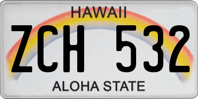 HI license plate ZCH532