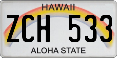 HI license plate ZCH533
