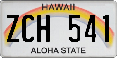 HI license plate ZCH541