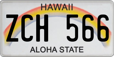 HI license plate ZCH566