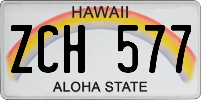 HI license plate ZCH577