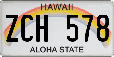 HI license plate ZCH578