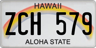 HI license plate ZCH579