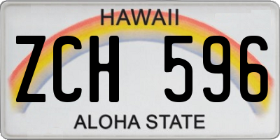 HI license plate ZCH596