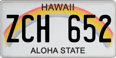HI license plate ZCH652