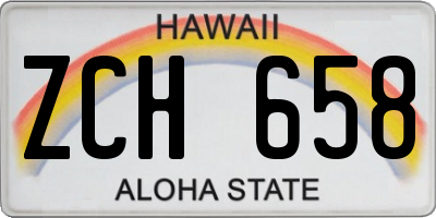HI license plate ZCH658