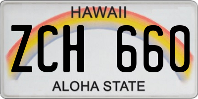 HI license plate ZCH660