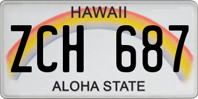 HI license plate ZCH687
